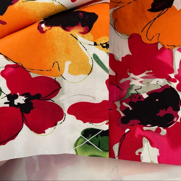 πππ Andre Oliver floral dress; pleated front & cumberbund, size 14, EUC - Picture 6 of 9